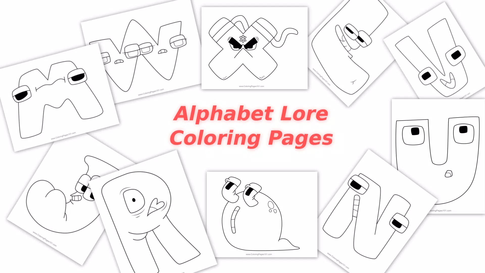 Alphabet lore : coloring page for Android - Download