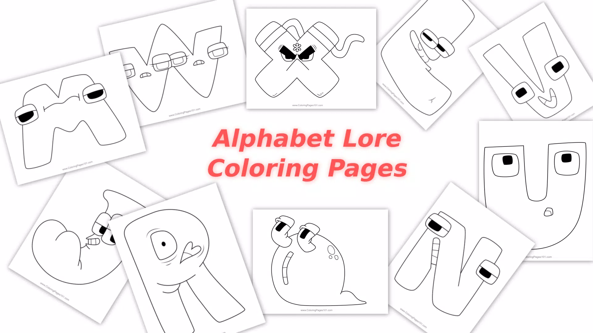 A Alphabet Lore Coloring Page  Printable coloring pages, Coloring