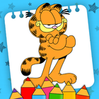 Yellow Cat Garfi Coloring Game icône