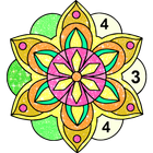 Daily Mandala Color by Number Zeichen