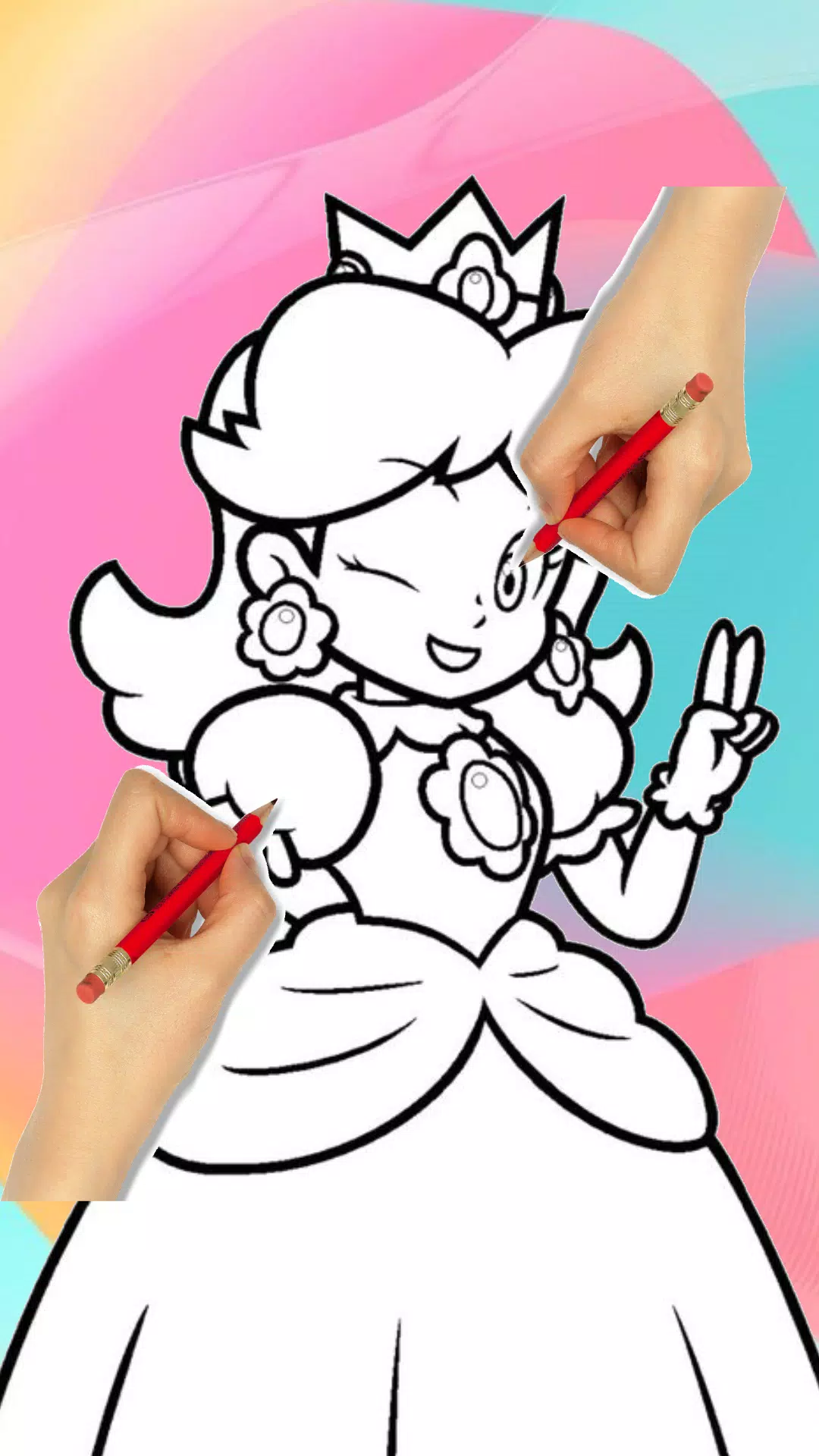 Baby Peach Coloring Pages