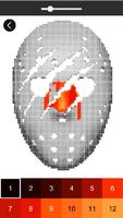 Coloring Scary Masks Pixel Art captura de pantalla 2