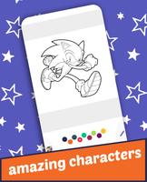 Coloring Book For Hedgehogs - Coloring Shadow Game Affiche