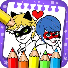 LadyBug coloring the cat APK download