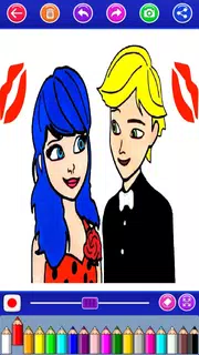 LadyBug coloring the cat