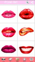Love Coloring Book: Kiss Lips  plakat