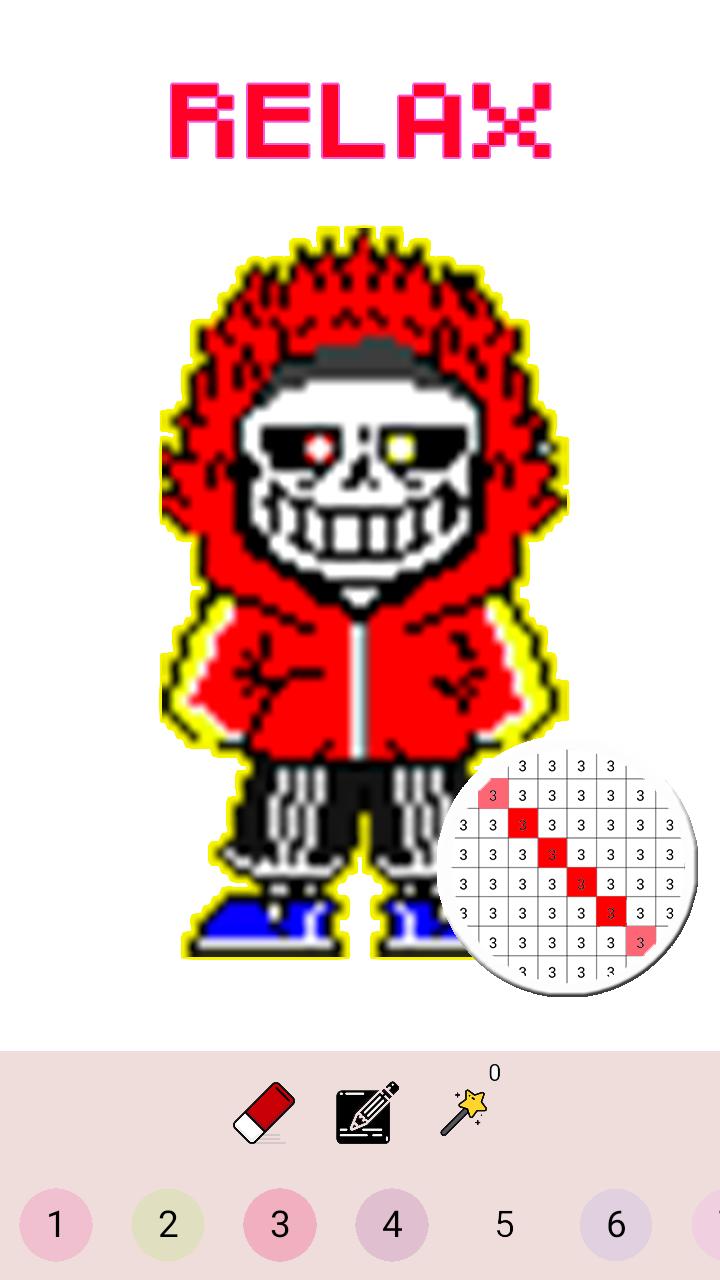 SANS pixel art  Glitchtale Amino