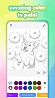 Color by Number Coloring Dog الملصق