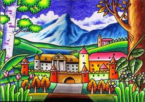 Colorir com lápis Cartaz
