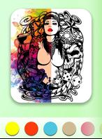 Poster Tattoo Coloring Book