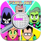 Color By Number Teen Titans Go Pixel Art Games icône