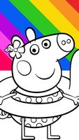 Livre de coloriage Peppa Pig Affiche