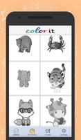 Animals Color by Number-Pixel Art Draw Coloring ポスター