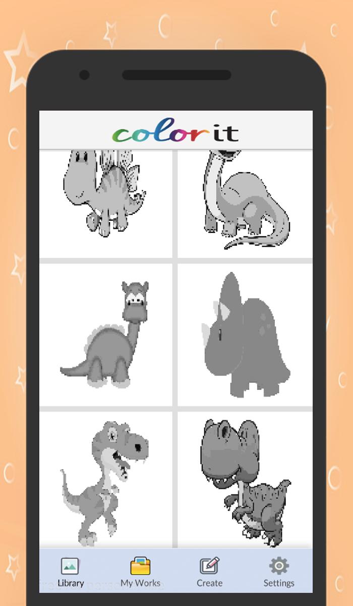 Dinosaurs Color by Number-Pixel Art Draw Coloring for Android - APK