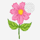 Flowers Color by Number-Pixel Art Draw Coloring icône