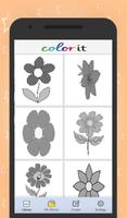 Flowers Color by Number-Pixel Art Draw Coloring Affiche