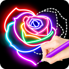 Learn To Draw Glow Flower أيقونة