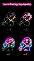 Learn To Draw Glow Princess screenshot 2