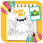 Kids coloring book: Cute animals icon