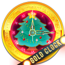 Gold Christmas Clock Widget APK