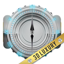 3D White Analog Clock APK