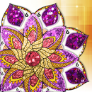Happy Glitter - Color by number Mandala Drawing APK