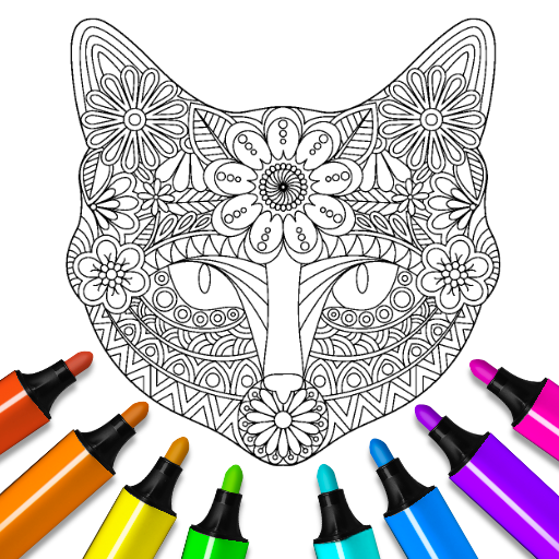 Animal coloring mandala pages