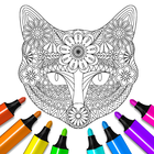 Livre coloriage animal Mandala icône