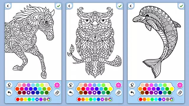 Screenshot 6 for Animal coloring mandala pages