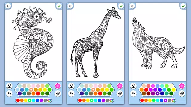 Screenshot 7 for Animal coloring mandala pages