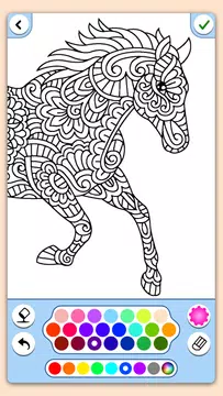 Screenshot 1 for Animal coloring mandala pages