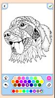 Livre coloriage animal Mandala capture d'écran 2