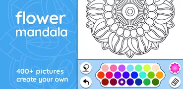 Mandala di fiori da colorare