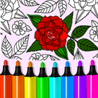 Adult Coloring: Flowers آئیکن