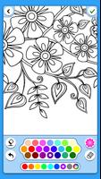 Coloriage adultes: Fleurs capture d'écran 2