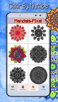 Coloriage Mandala par numéro: PixelArtColor Affiche