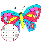 ikon Butterfly Coloring : Color By Number_PixelArt