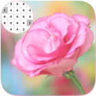 Beauty flowers Landscape Coloring By Number आइकन