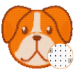 Dog Coloring Color By Number:PixelArt