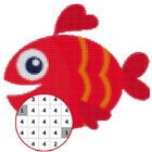 Fish Coloring - Color By Number:PixelArt icono