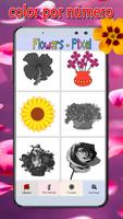 flor para colorear pixel art Poster
