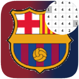 Football Logo Coloring - Color By Number:PixelArt icône