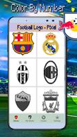Football Logo Coloring - Color By Number:PixelArt الملصق