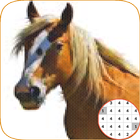 Horse Animal. Coloring Number icon