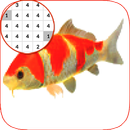 Koi Fish Coloring Color By Number_PixelArt-APK