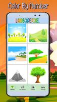 Landscape Coloring By Number-PixelArt ポスター