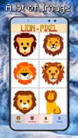 Lion Coloring By Number-PixelArt Ekran Görüntüsü 1