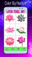 Lotus Flower Coloring: Color By Number_Pixel Art Affiche