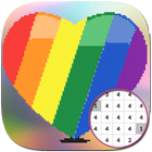 Rainbow Coloring By Number-PixelArt ไอคอน