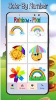 Rainbow Coloring By Number-PixelArt پوسٹر